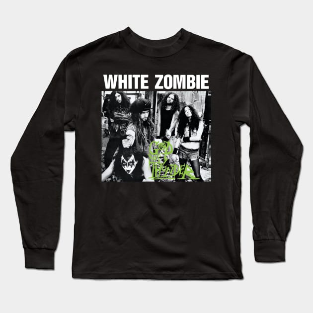 white zombie Long Sleeve T-Shirt by Butones gym